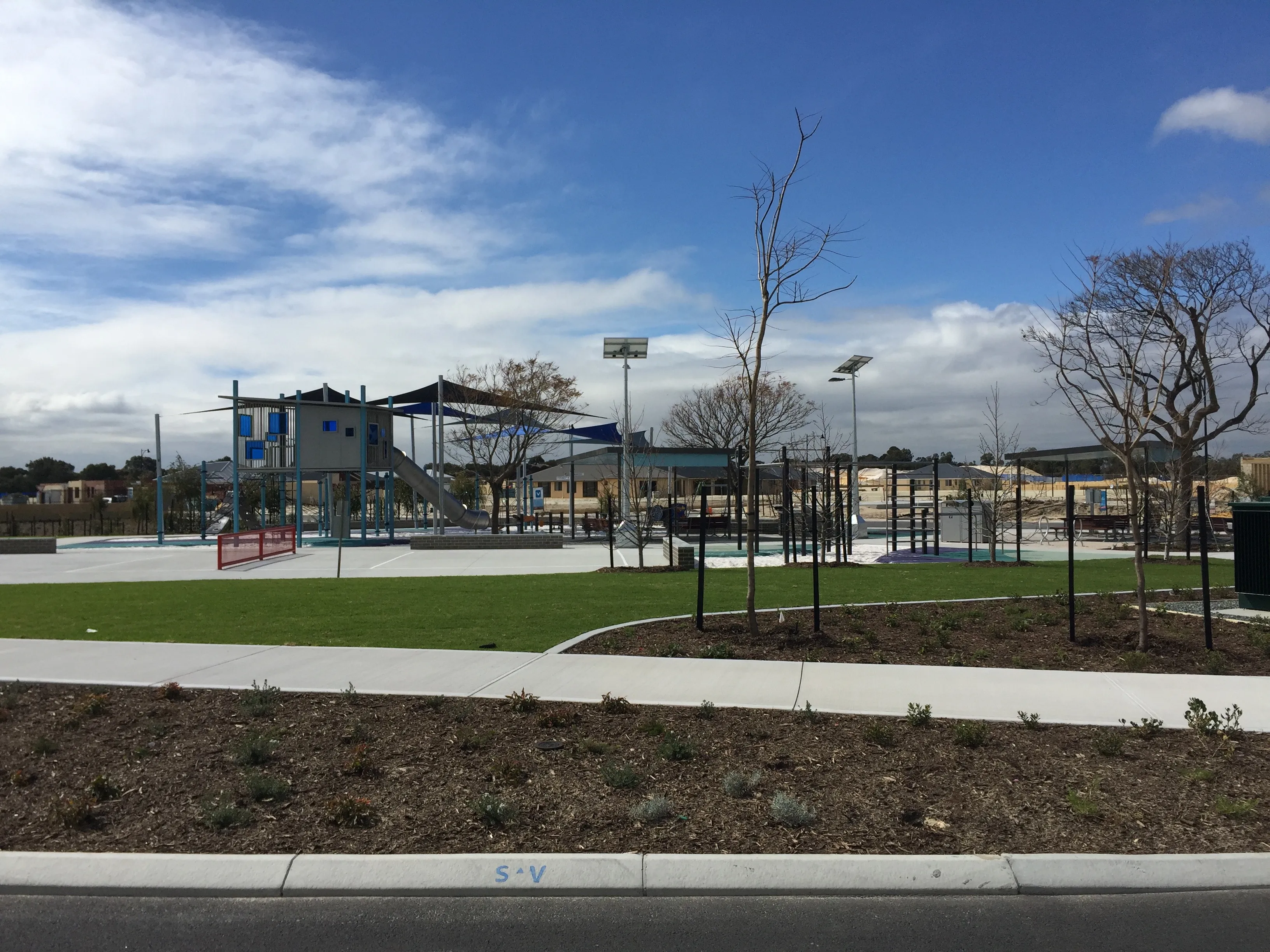 Playground with Stainless Steel Slide, Structure and Rope Climbing