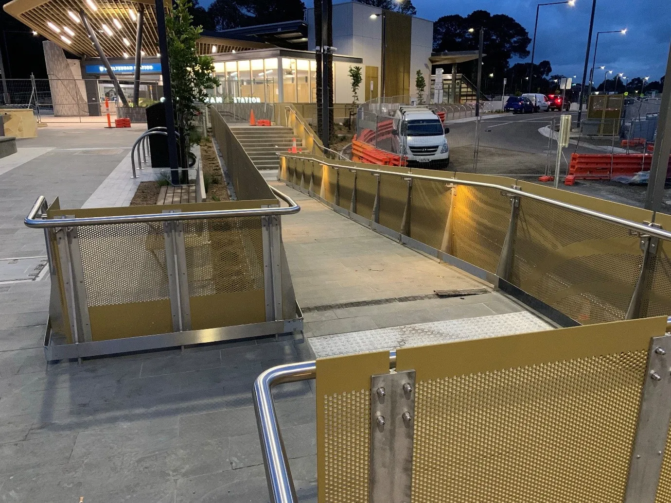 Cheltenham Station handrails Photo 2