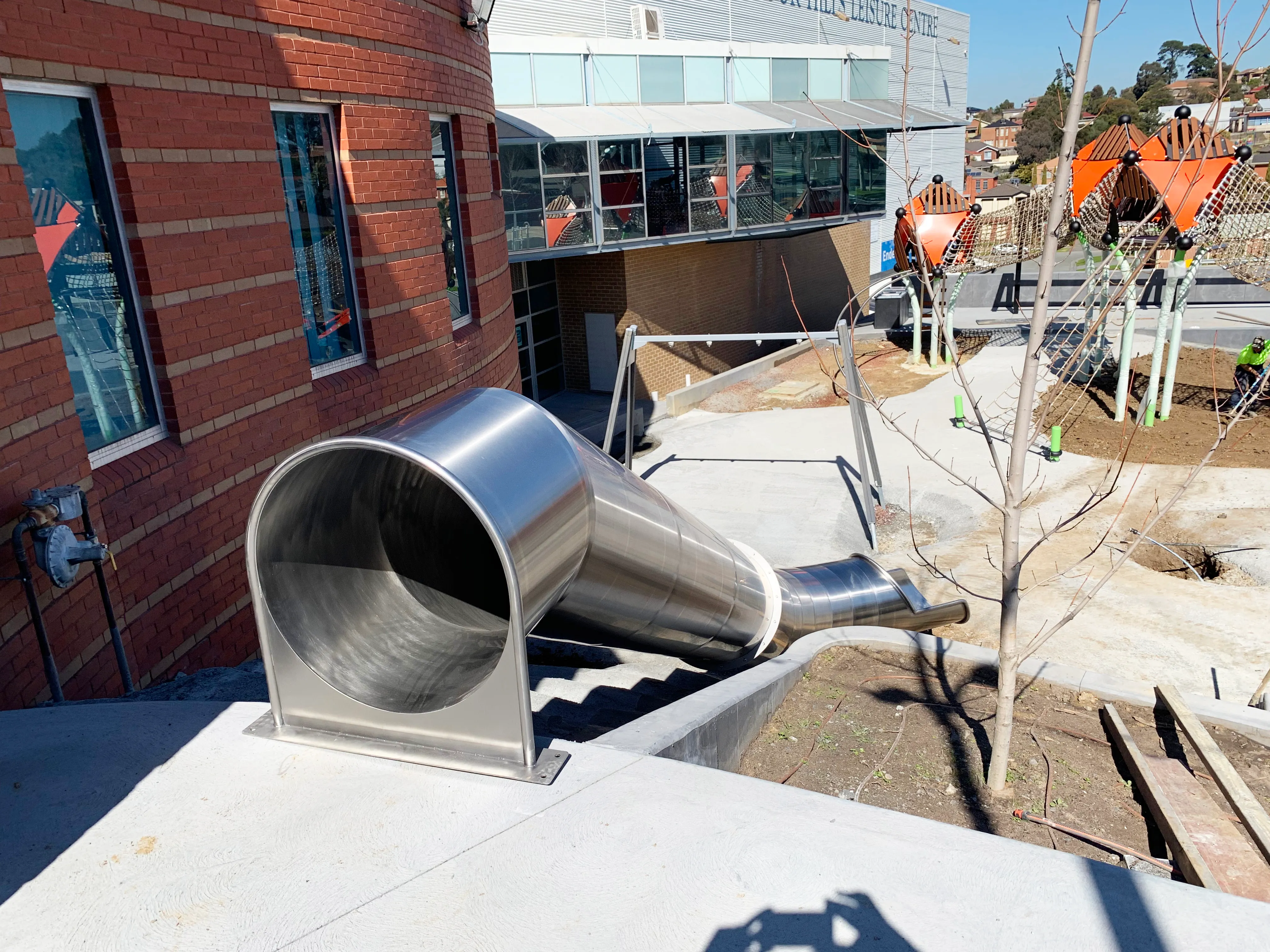 Stainless steel Tube slide entrance