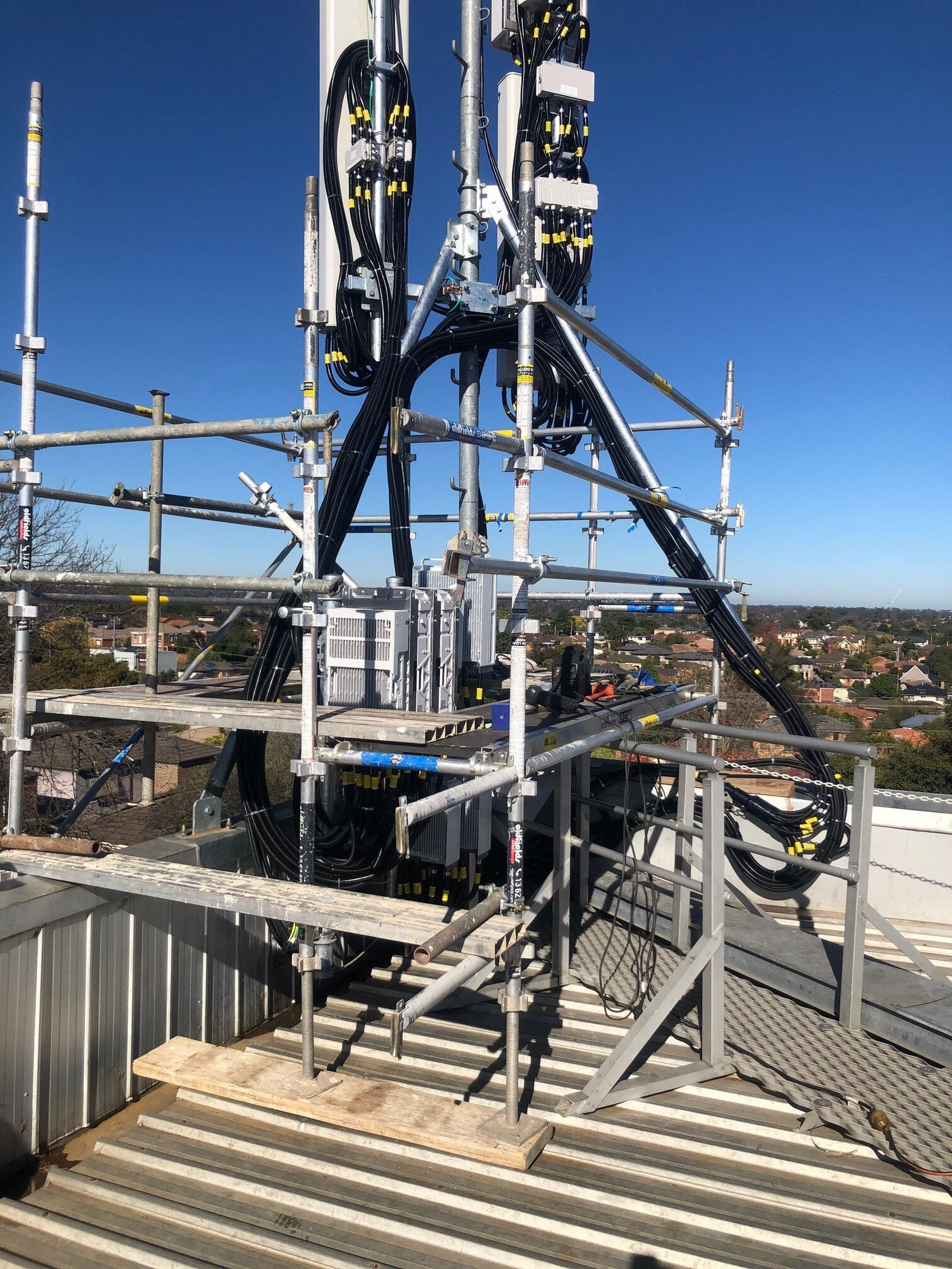 Antenna Mount Headframe steelwork at Donvale West for Skycomms.