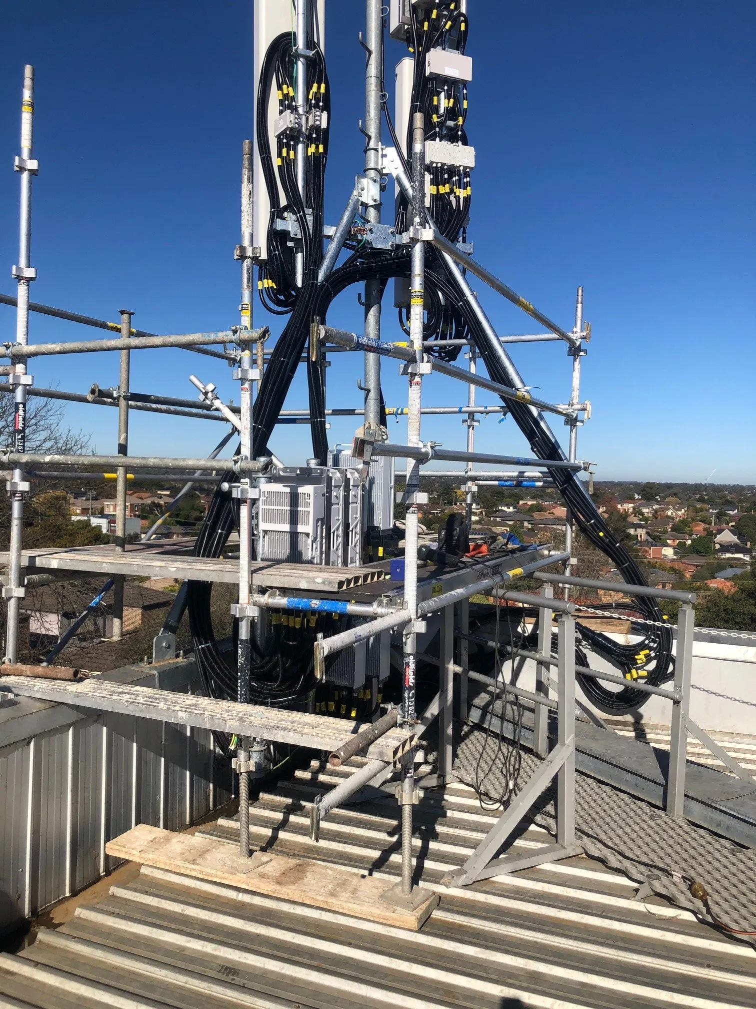 Antenna Mount Headframe steelwork at Donvale West for Skycomms.