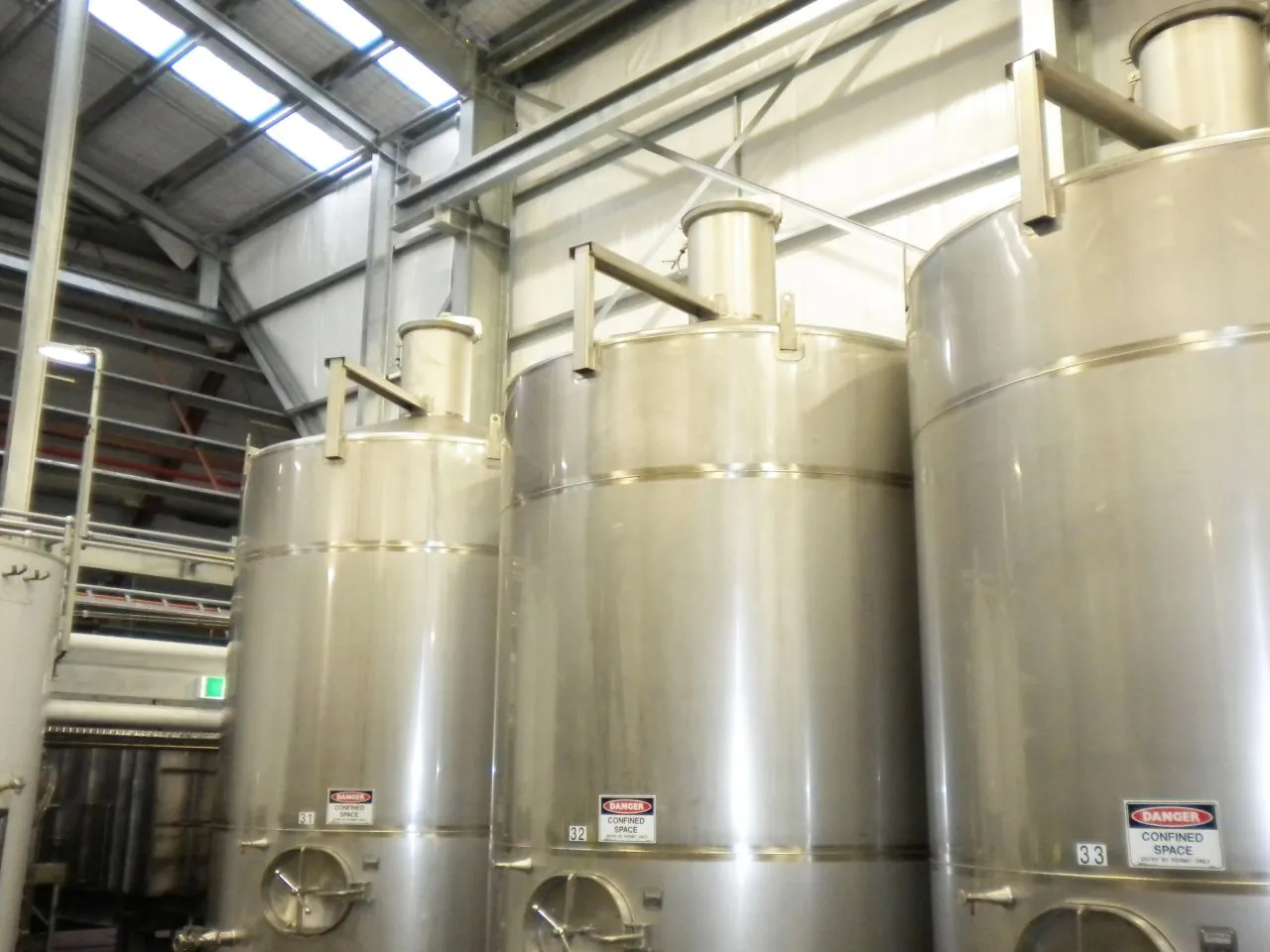 Food and Beverage Stainless Steel Vats