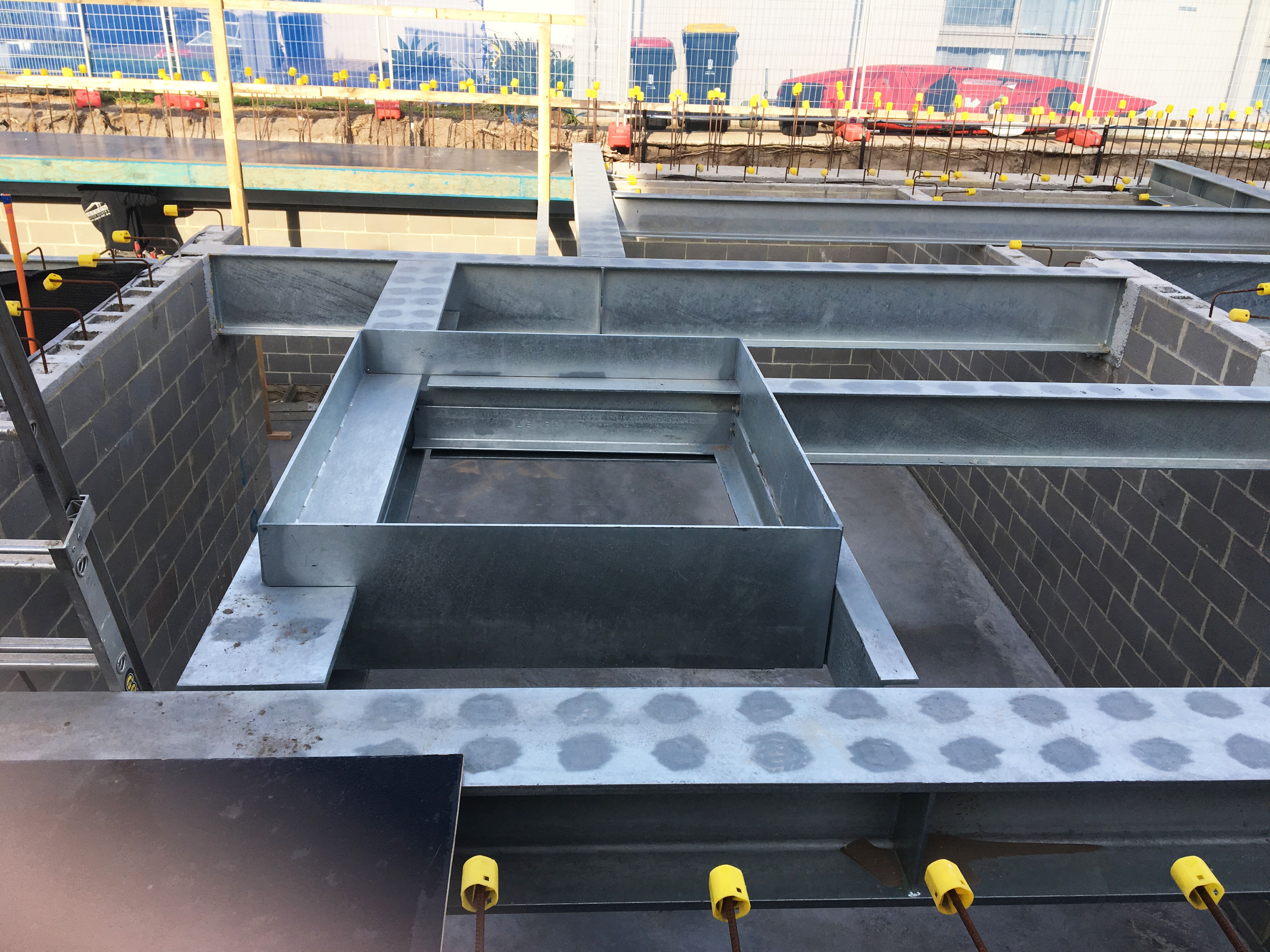 Construction steel floor frame